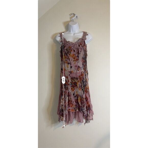 Vintage Silk Butterfly Fairy Princess Floral Top/Mini Dress - Picture 9 of 13